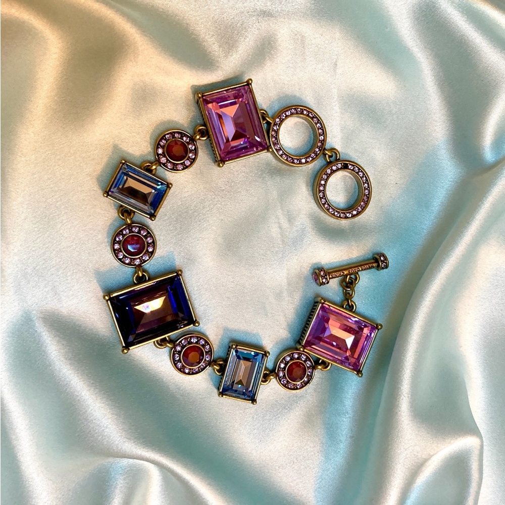 Heidi Daus Multicolor Gem Bracelet New 7.5-9” - Picture 4 of 9